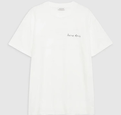 Camiseta M/C Anine Bing Walker Tee Lyrics Ivory